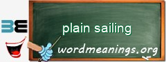 WordMeaning blackboard for plain sailing